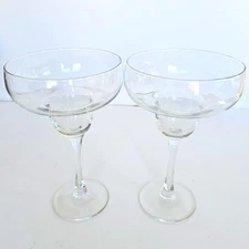 Set of 2 Vintage MCM Margarita Cocktail Glasses Mixed Drinks Frozen - 1516
