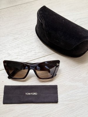 TOM FORD Wyatt TF871 52F Gradient Cat Eye Dark Havana  display picture 3