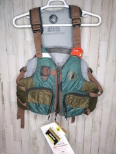 Body Glove Adult Fishing and Paddling Life Vest Size L/XL 43" - 55" Green Brown