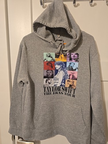 Taylor Swift The Eras Tour Official Concert Gray Graphic Sweatshirt Pullover S