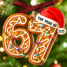 67 Ornament   Gingerbread 6 7 Christmas Ornament   The Year of 67 Ornaments  ...