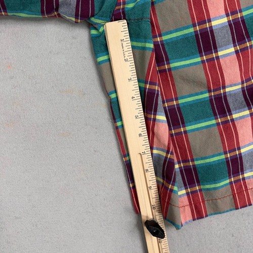 J Crew Shorts Herren 36 rot grün indisch Madras kariert adrett Sommer Strand Küste - Bild 12 von 14