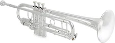 Tromana TRO-TR400 Student Bb Trumpet - Silver Plated, Sweetwater Exclusive