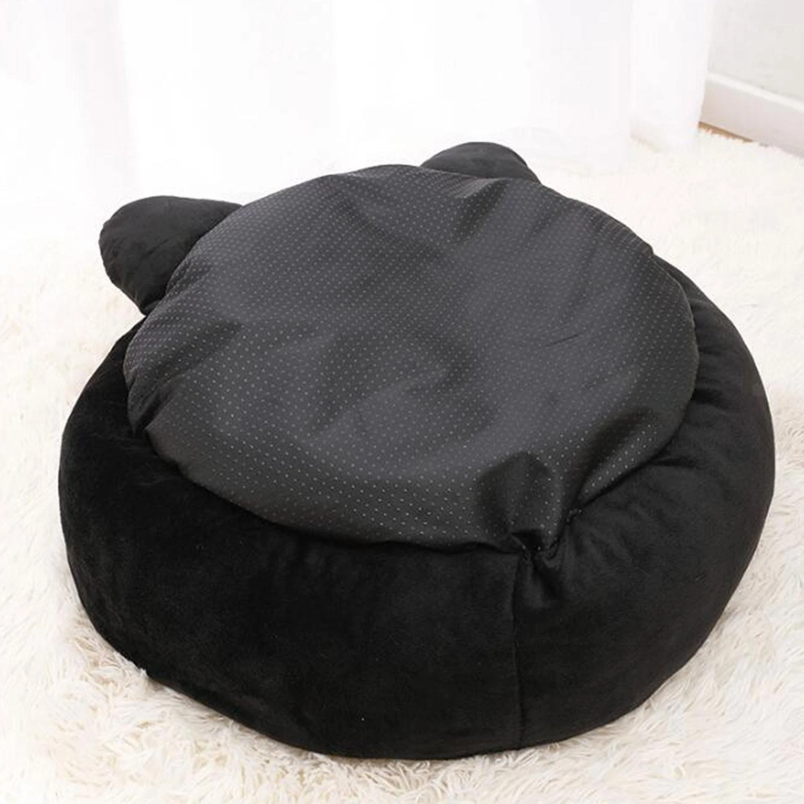 Cat Bed Cushion Cave Portable Pet Supplies Non Slip Nest for All Seasons Warm