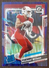 Michael Wilson RC 2023 Panini Donruss Optic #204 Rated Rookie Purple Shock Prizm