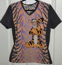 Scrub Top Disney Winnie The Pooh Tigger Womans Size Small