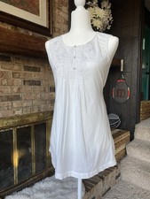 Esprit Crisp White Cotton Sleeveless Tunic Wi...