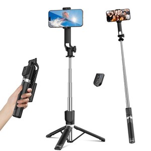 Selfie Stick for Phone, Extendable Travel Tripod with Detachable Remote for P...