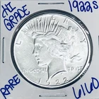 1922 S SILVER PEACE DOLLAR AUTHENTIC HI GRADE U.S. MINT COIN FREE SHIPPING 6160