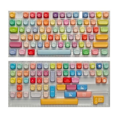 Colorful Keycaps 132 Key Set AntiShine Surfaces Smooth Texture MX Switches