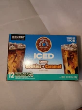The Original Donut Shop, Duos Cookies+Caramel Iced K-Cup Coffee Pods, 12 Count