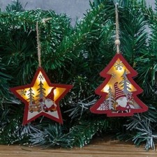 Santa Gnome's Theme Christmas Tree Ornaments - Set of 2