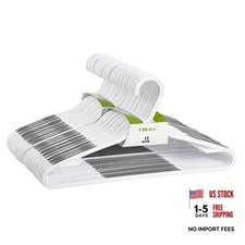 30 Pack Bendable Plastic Hangers Light-Weight Non-Slip Clothes/Suit Gray