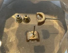 Vintage Monet Gold Tone Stud Earrings Costume Jewelry
