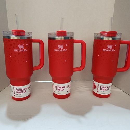Stanley 40 Unzen Edelstahl H2.0 Becher Rubin Herzen SIEHE DETAILS - Bild 2 von 6