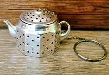 VTG Amcraft Sterling Silver Teapot Tea Strainer/Diffuser/Tea Ball EXC COND CLEAN