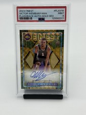 2023 Topps Finest RC Victor Wembanyama Auto 43/50 PSA 9 Gold Geometric.