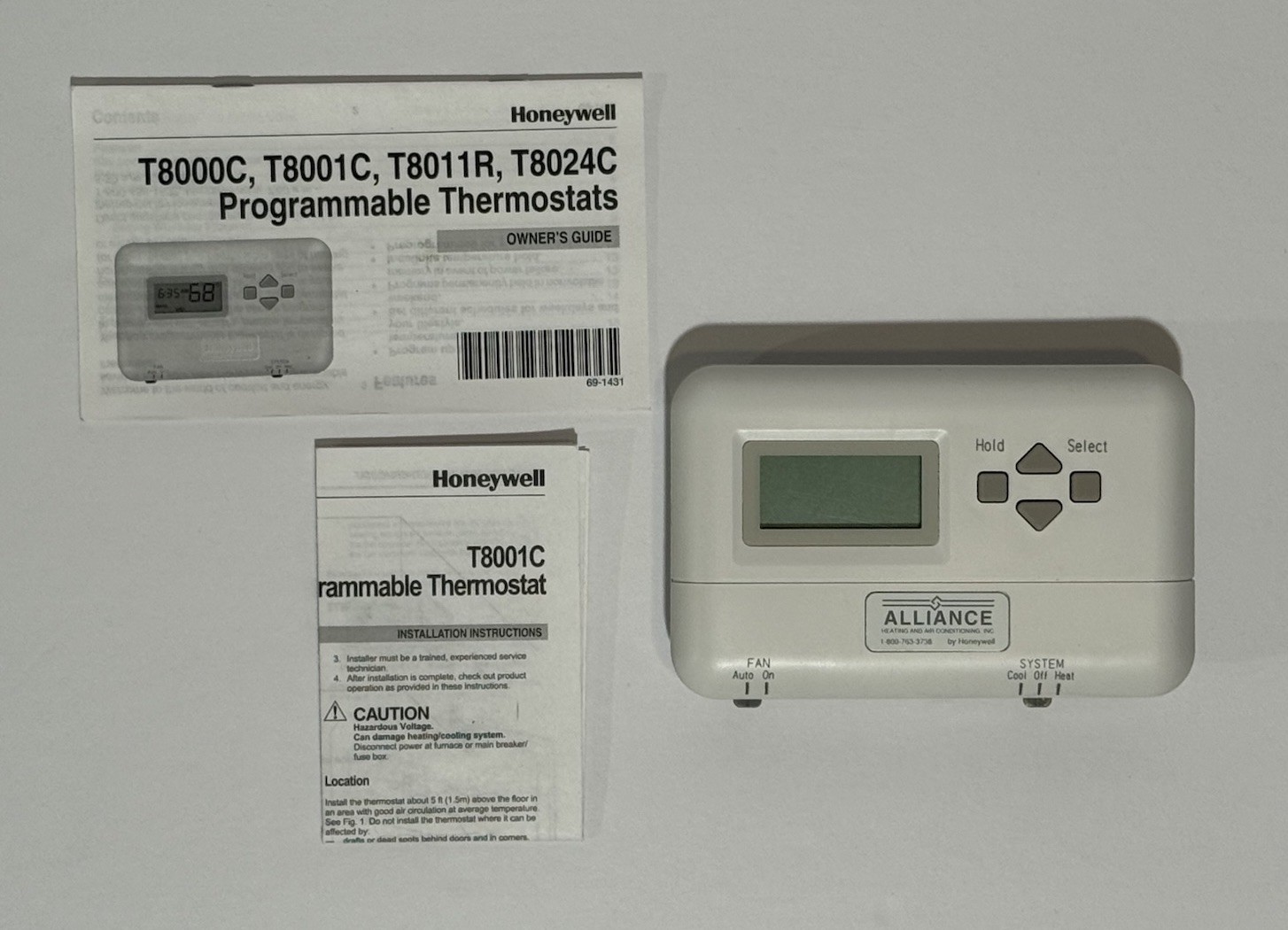 Manual Heat Cool Wall Mount Home Hvac Control