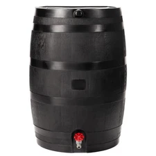 50 Gal. Rain Barrel Black Colour with Plastic Spigot
