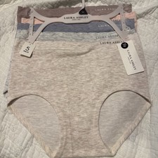 Laura Ashley Panties Briefs Underwear 5 Pack Size Medium Bottoms Nylon Spandex