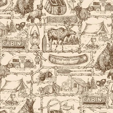 Pine Grove 107/108in Wide Back Outlines Putty BTY Riley Blake