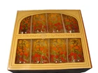 VTG 8 Anchor Hocking Flowers Orange Red Yellow Glasses Drinking Glasses Box Set