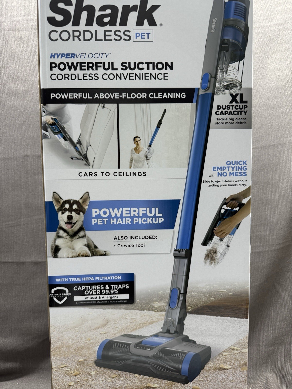 SHARK IX140H Lightweight Cordless Pet Stick Vacuum Blue NEW - FREE SHIPPING