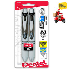 Pentel EnerGel RTX Retractable Liquid Gel Pen, 2 Count Pack of 1 , Black