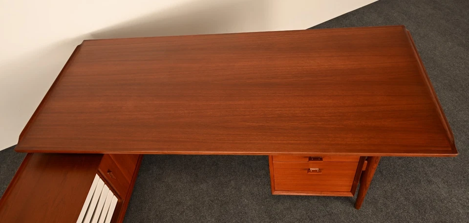 Escritorio ejecutivo de teca Arne Vodder para Sibast, 1958 Foto 4 de 4