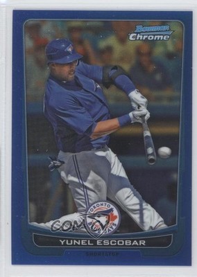 2012 Bowman Chrome Blue Refractor 55/250 Yunel Escobar #79 1s8