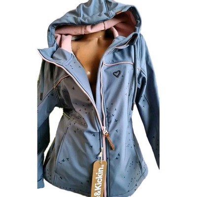 Jacke Softhelljacke Parka Übergangsjacke ALIFE AND KICKIN Blau Damen (4 357)