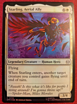 (Foil) Starling, Aerial Ally SPM | No. 18 Marvel's Spider-Man C - MTG