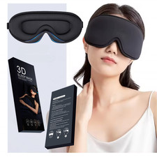 UK Soft Padded Sleep Mask 3D Eye Blackout Luxurious Eye Cover Travel Blindfold