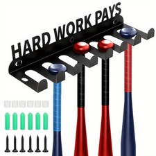 1set Word Hard Work Pays Iron Baseball Bat Display Stand with Screw