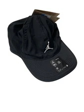 Jordan Hat Mens Adjustable Nike Dri FIT Club Cap Unstructured Black FN4675 M/L