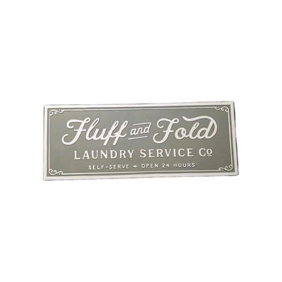 #ad Fluff Fold Laundry Service Sign Iron Laundromat Detergent Washer Dryer Parts $55.00