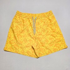 Southern Tide The Skipjack Men Swim Trunks Size Large Yellow Elastic Waist