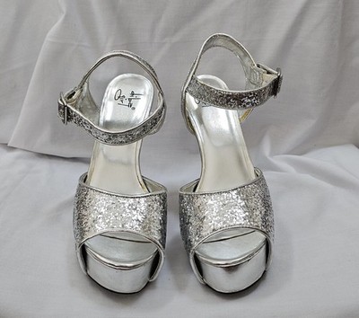dibs girl Wedding Prom Dress Sparkly Sandal Shoes Heels Women s Size 7.5 M