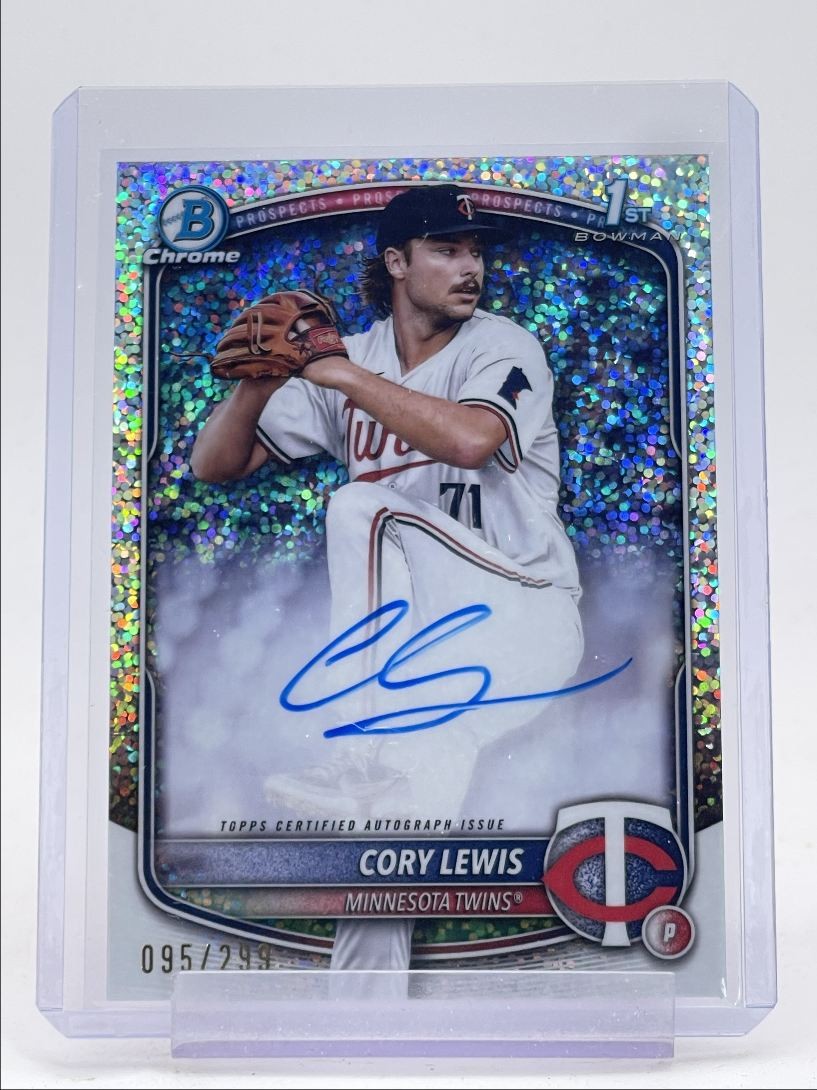 CORY LEWIS 2025 BOWMAN CHROME 1ST AUTOGRAPH SPECKLE AUTO /299 Q2491