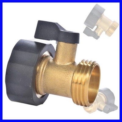 3/4'' Brass Garden Hose Shut Off Valve,1-Way Restricted-Flow Water Shut-Off, F...