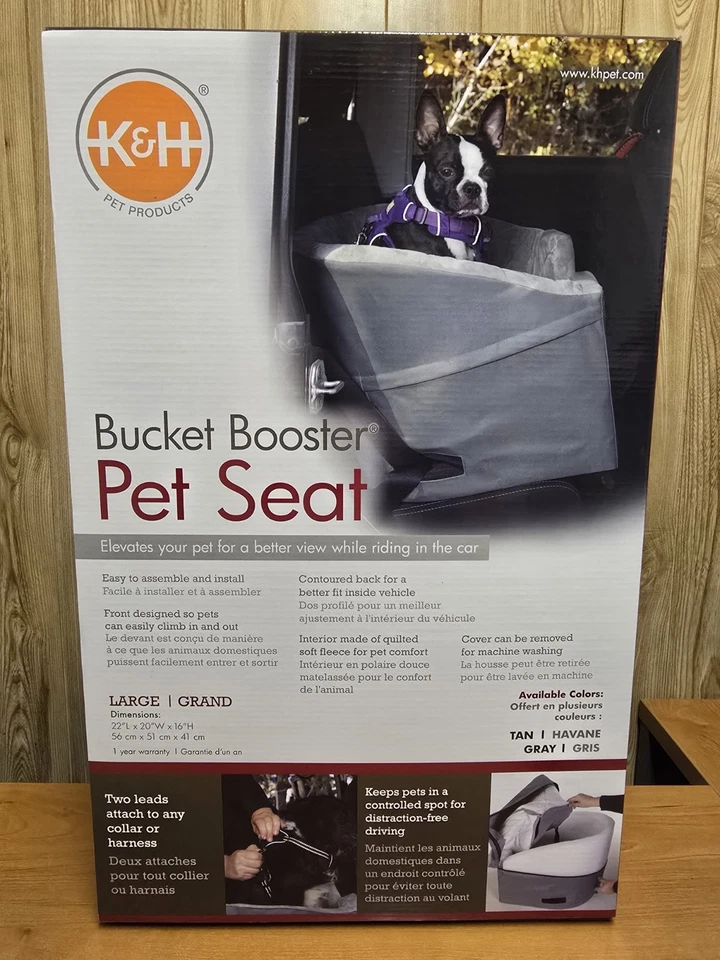 Bucket Booster Dog Car Seat, Seat Belt Secured, 2 Safety Leashes, Washable Co... - Image 2 of 2
