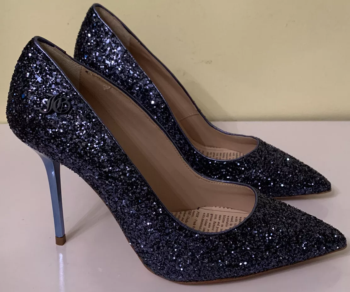 Blue Glitter High Heel Shoe Ornament - 10cm - Christmas Elves