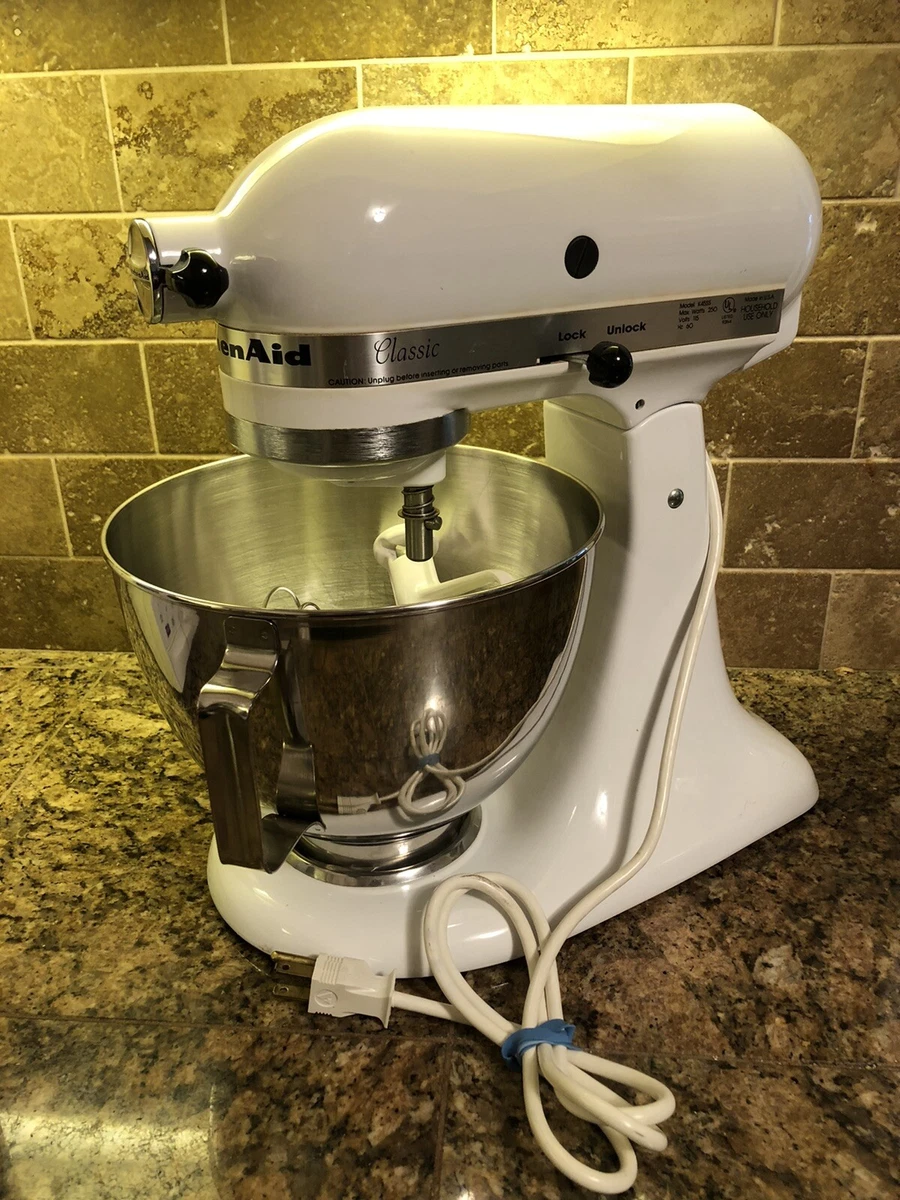 KitchenAid Classic Plus KSM75WH 4.5qt Tilt-Head Stand Mixer - White for  sale online