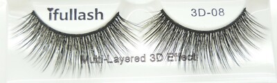 ifullash 3D- multidimentional Faux Mink Eyelashes.style #08, 6 pairs or 12 pairs