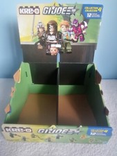 G.I. Caja de exhibición Joe Cobra Kre-o Wave 4 + estuche de envío raro difícil de encontrar muy bonito Kreo