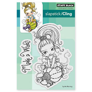 Neu Penny Black Little Gini Slapstick Cling Rubber Stamp Madchen Zauber Flasche Dschinni Ebay