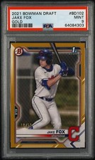 2021 Bowman Draft Gold #/50 #BD102 Jake Fox PSA 9 Cleveland 1st