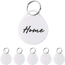 100 Pack Round Key Tags Split Ring 1.5 Inch White Writable Key Identifiers
