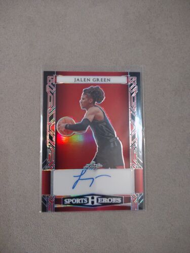 2024 LEAF SPORTS HEROES JALEN GREEN AUTOGRAPH 12/25 AUTO HOUSTON ROCKETS ⭐🔥📈💰 - Picture 3 of 6