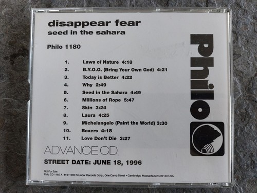 disappear fear - Seed In The Sahara - Promo CD - (Bob Dylan, Sonia Rutstein) - Bild 2 von 2